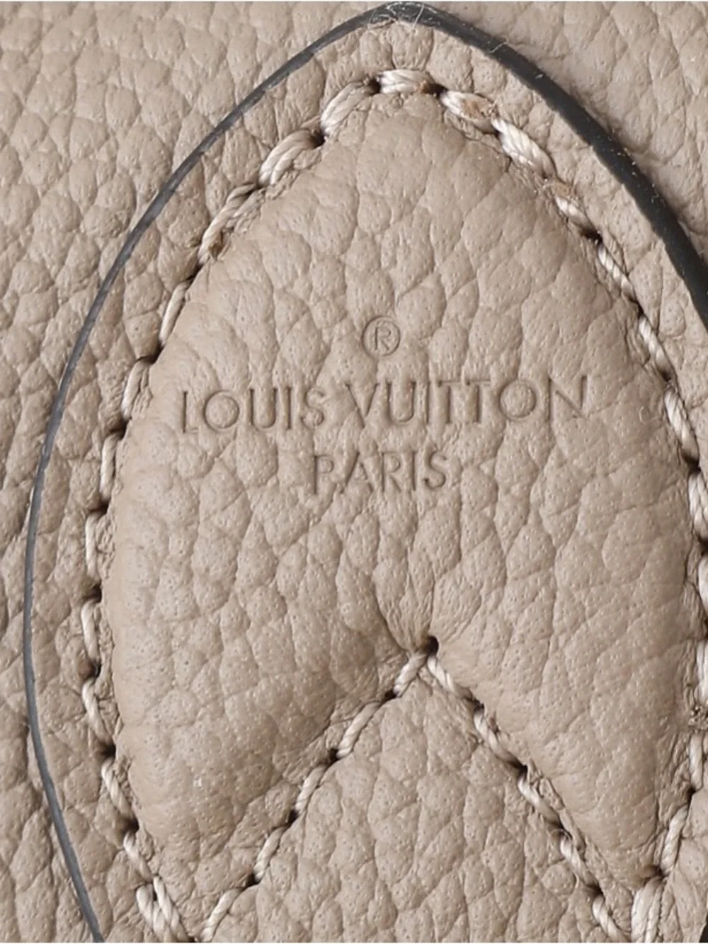 Louis Vuitton Taupe and Cream Mini Monogram Top Handle Bag with Gold Hardware